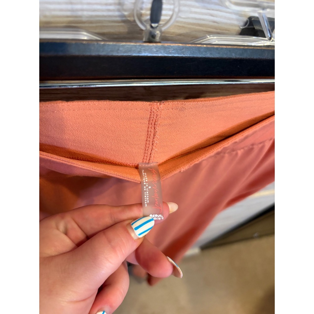 Free People Movement High Rise Free Style Pants Coral Orange Joggers Womens S - Picture 6 of 7